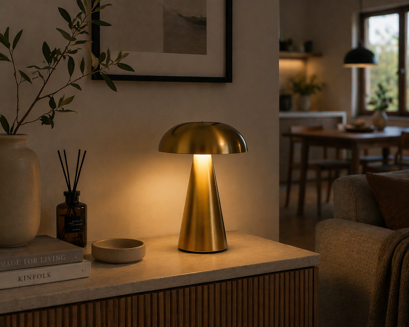 Mushroom Touch Dimmable Table Lamp