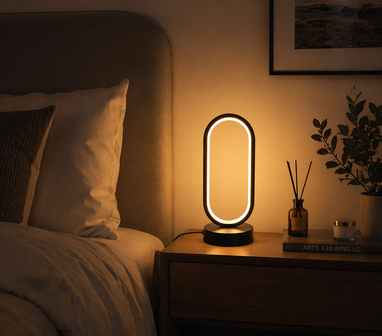 LED Table Lamp – Modern Ambient Light for Bedroom & Living Room