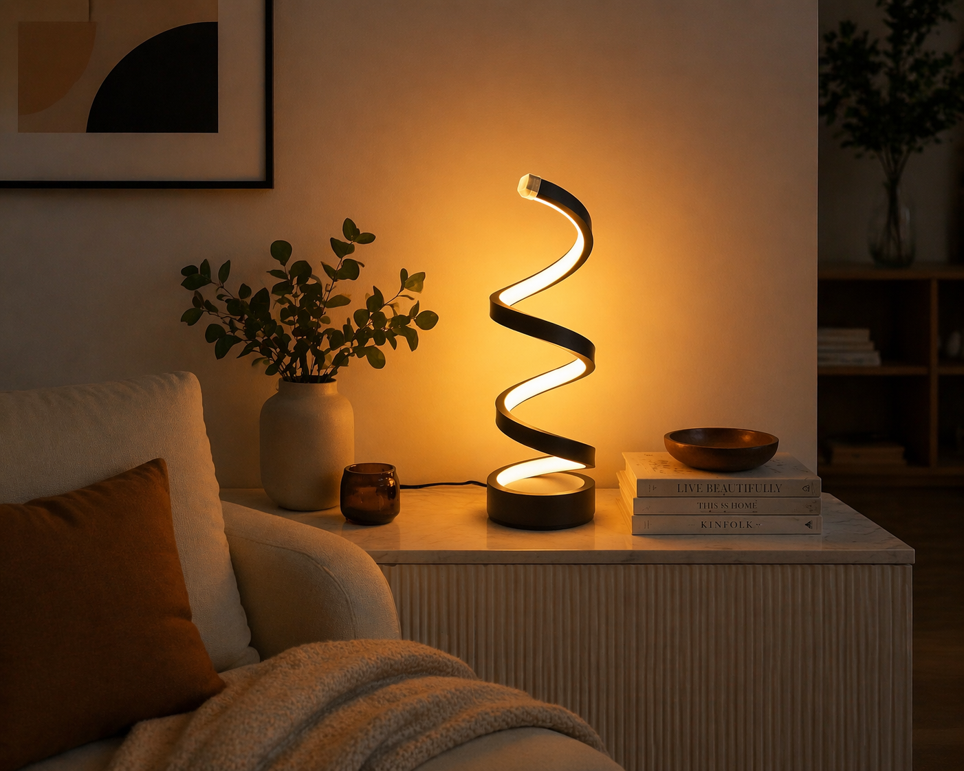 Spiral LED Table Lamp