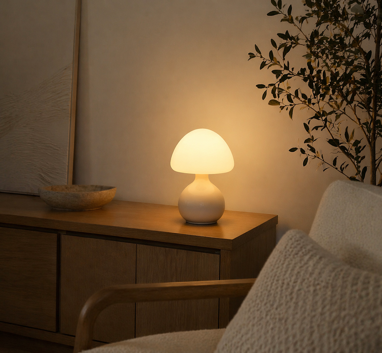 Touch Dimmable USB Mushroom Lamp