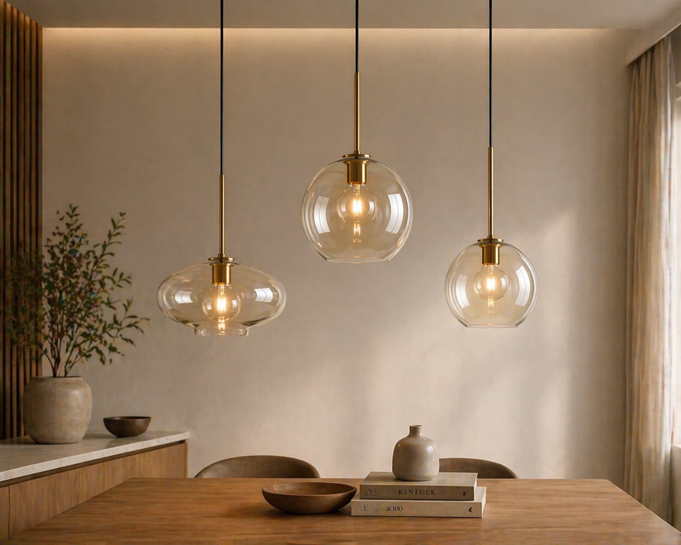 Glass Pendant Ceiling Light for Kitchen