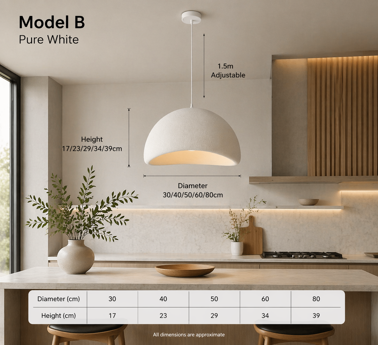 Adjustable Pendant Ceiling Light – Minimal Hanging Fixture – Modern Interior Lighting