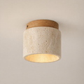 Travertine Stone Flush Mount Ceiling Light