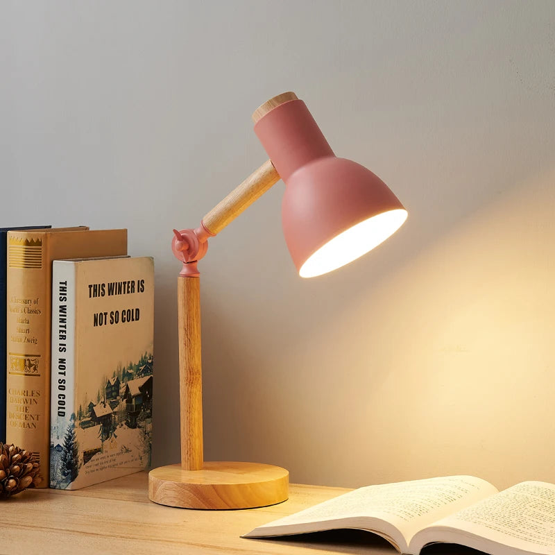 Wooden Nordic Desk Lamp