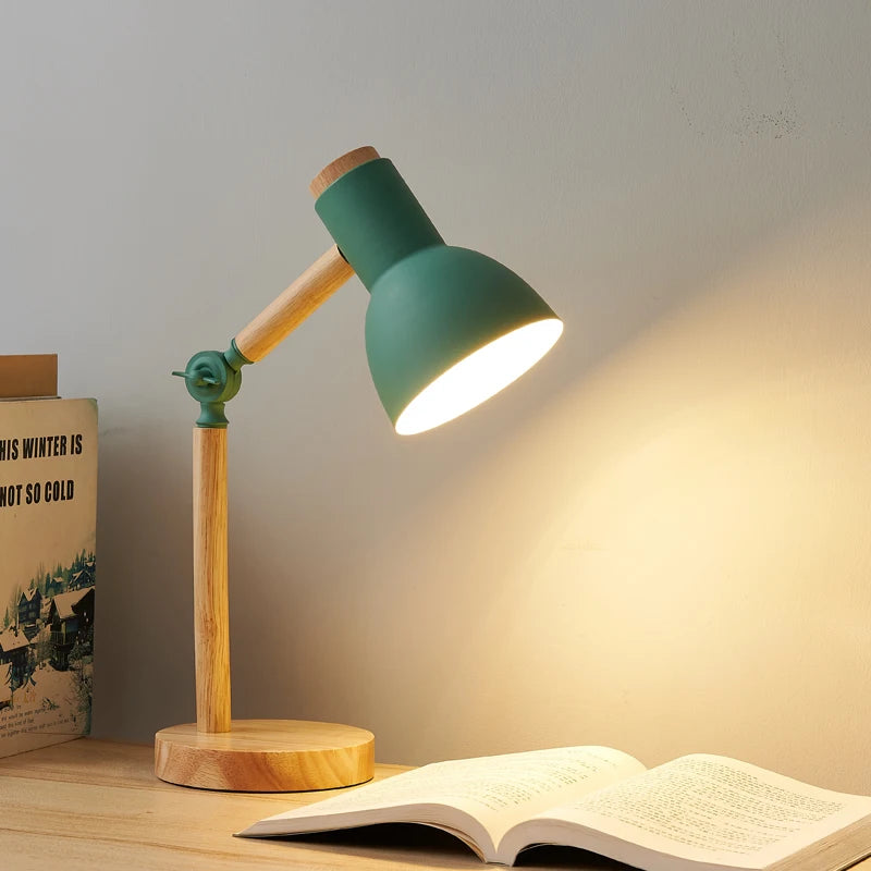 Wooden Nordic Desk Lamp