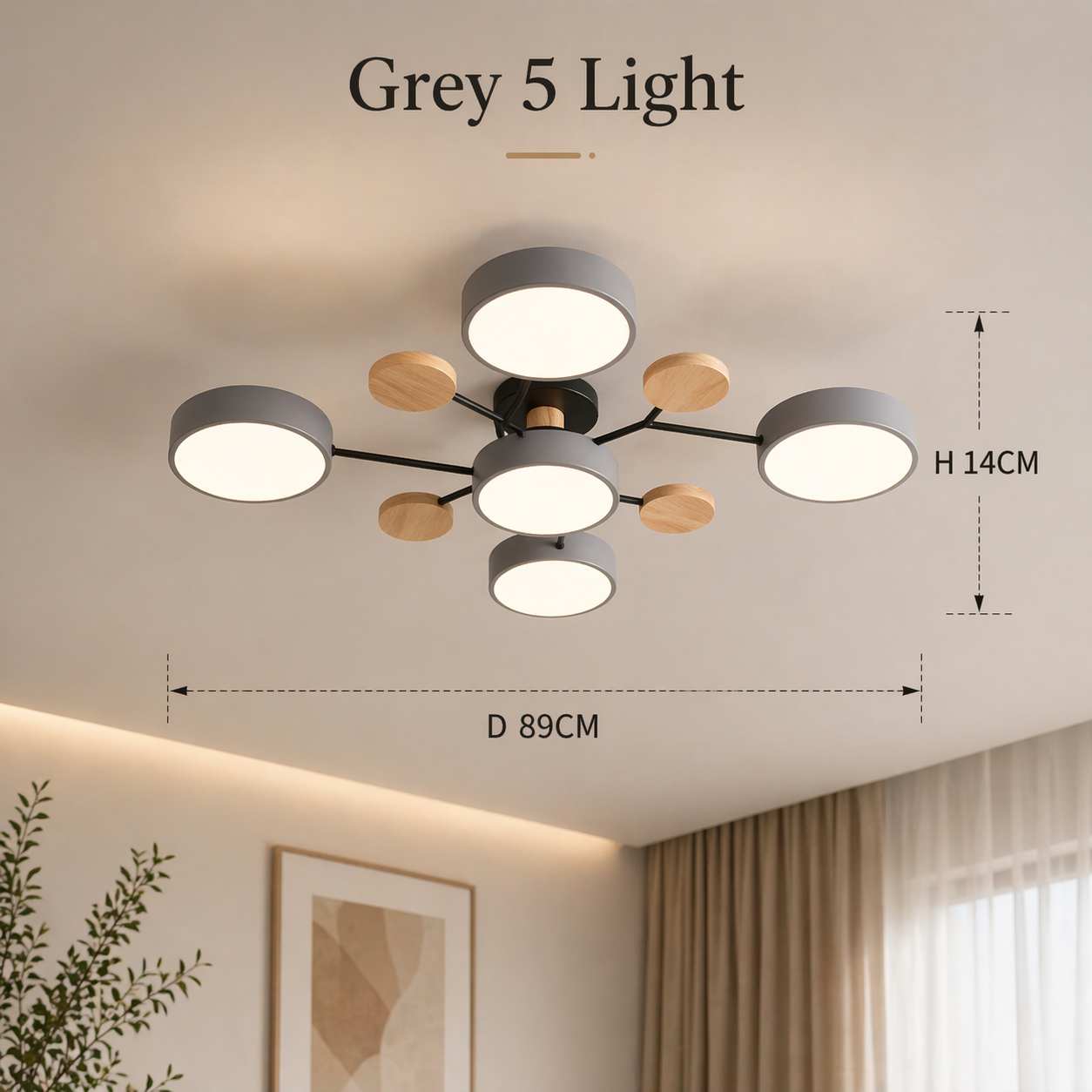 Modern Multi-Arm LED Ceiling Light