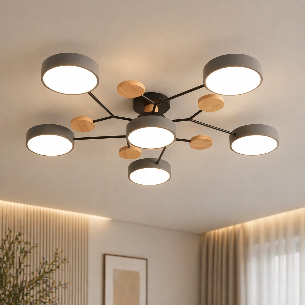 Modern Multi-Arm LED Ceiling Light