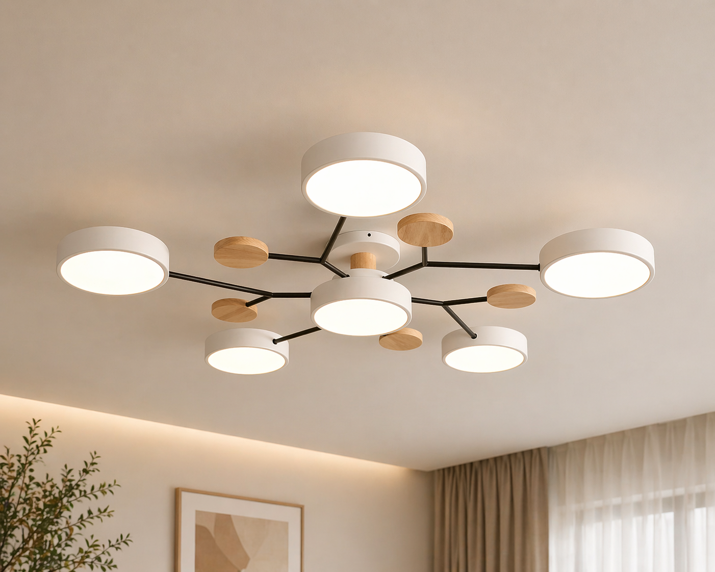 Modern Multi-Arm LED Ceiling Light