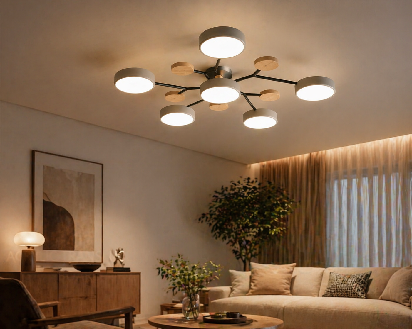 Modern Multi-Arm LED Ceiling Light