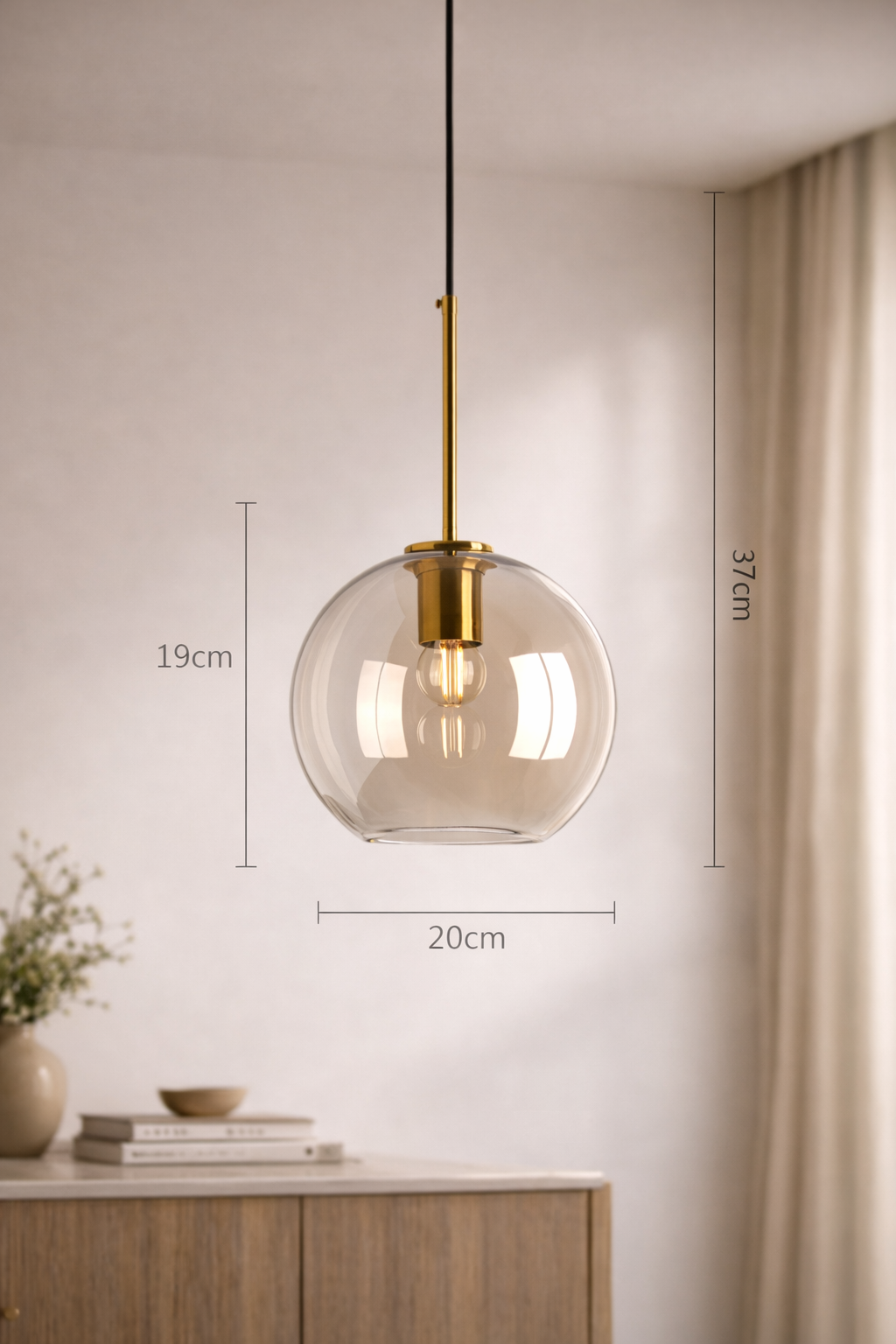 Glass Pendant Ceiling Light for Kitchen