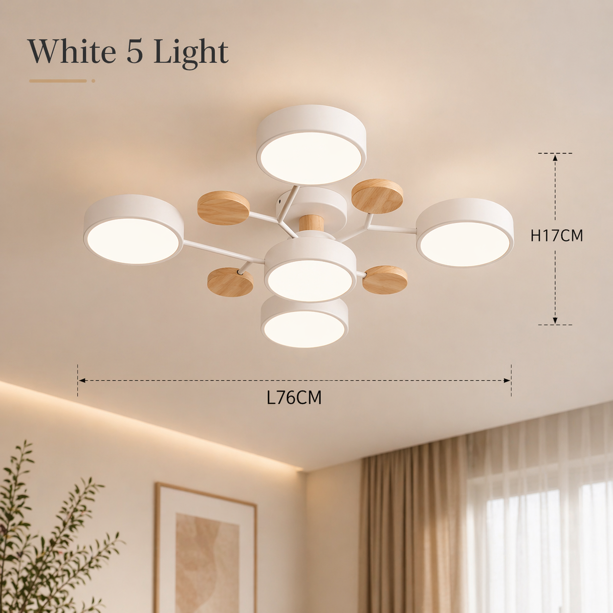Modern Multi-Arm LED Ceiling Light