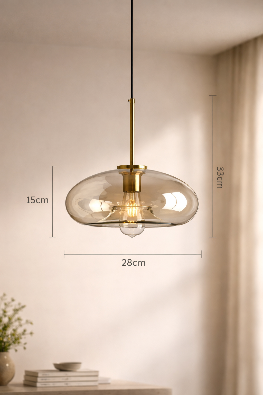 Glass Pendant Ceiling Light for Kitchen