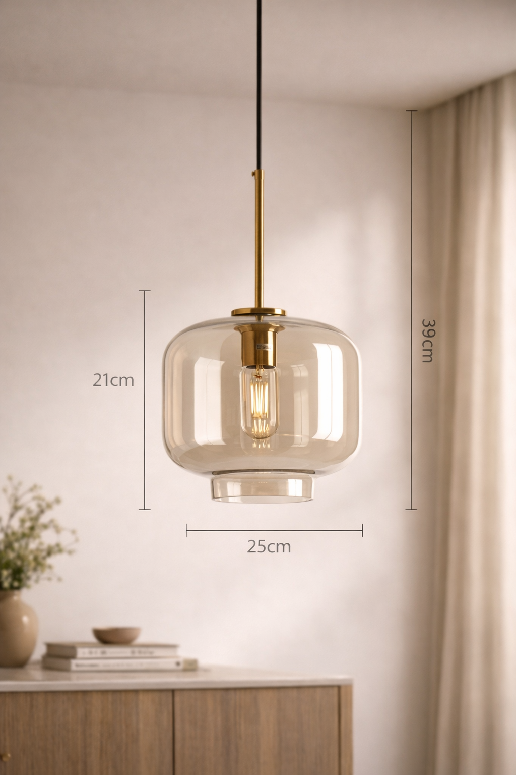 Glass Pendant Ceiling Light for Kitchen