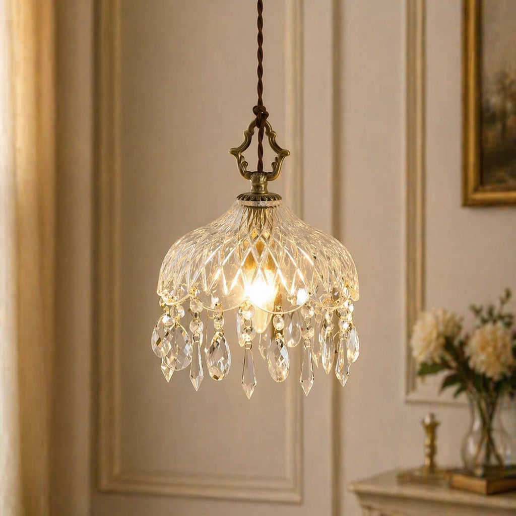 Vintage Crystal Pendant Light